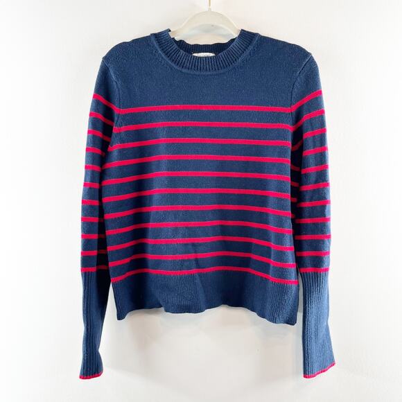 La Ligne x Target Striped Crew Neck Pullover Sweater Navy Blue Red Medium - Picture 4 of 6